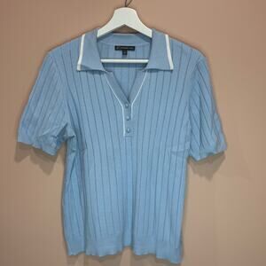 Adrianna Papell Women Knit Polo Top